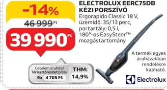 Auchan Electrolux EERC75DB Kézi proszÍvó ajánlat