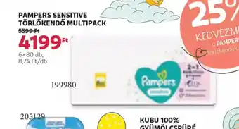 Rossmann Pampers Sensitive Törlőkendő Multipack ajánlat