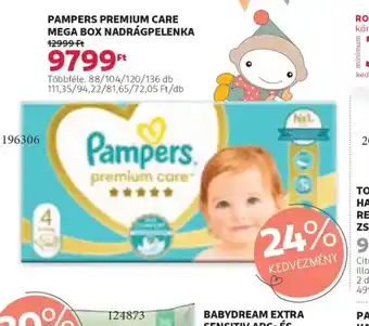 Rossmann Pampers Premium Care Mega Box Nadrágpelenka ajánlat