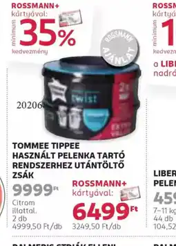 Rossmann Tommee Tippee Használt Pelena Tart Rendszerhez Utántöltő Zsák ajánlat