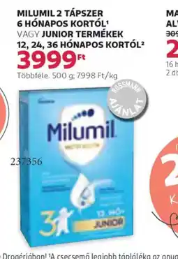 Rossmann Milumil 2 tápszer ajánlat