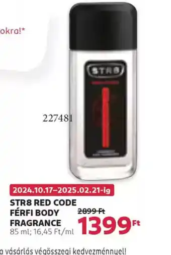 Rossmann STR8 Red Code Férfi Body Fragrance ajánlat