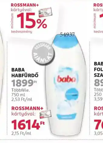 Rossmann Babo Baba habfürdő ajánlat