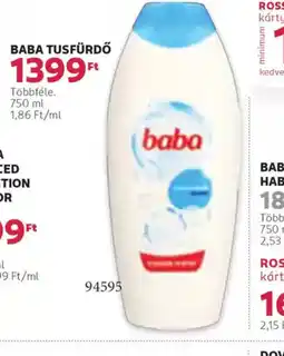 Rossmann Baba tusfürdő ajánlat