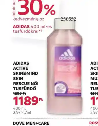 Rossmann Adidas Active Skin ADIDASMind Skin Rescue Női Tusfürdő ajánlat