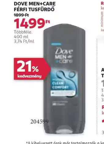 Rossmann Dove Men+Care Férfi Tusfürdő ajánlat