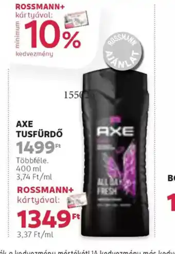 Rossmann Axe Tusfürdő ajánlat