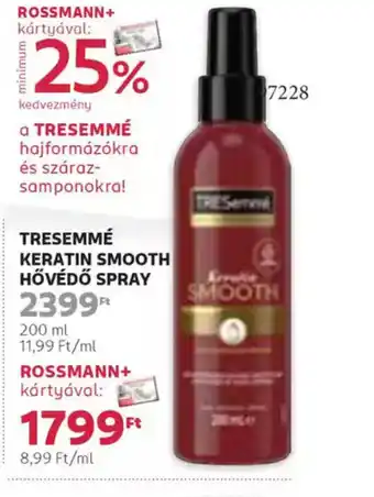 Rossmann Tresemmé Keratin Smooth Hővédõ Spray ajánlat