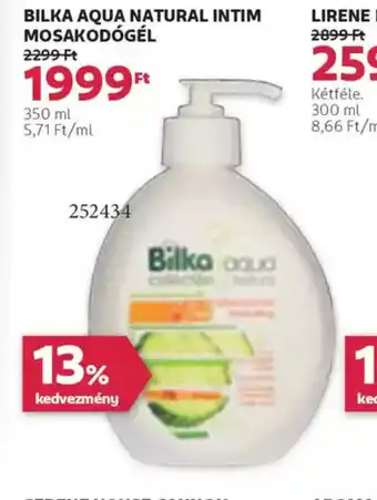 Rossmann Bilka Aqua Natural Intim Mosakodgél ajánlat