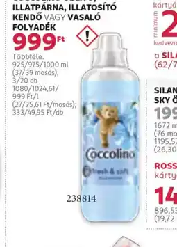 Rossmann Coccolino öblítő, illatpárna, illatosít kendő vagy vasal folyadék ajánlat