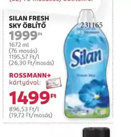 Rossmann Silan Fresh Sky öblítő ajánlat