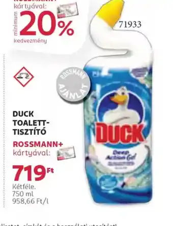 Rossmann Duck Toalett-tisztít ajánlat