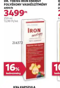 Rossmann Dr. Theiss Iron Energy folyékony vas készítmény ajánlat