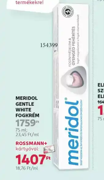 Rossmann Meridol Gentle White Fogkrém ajánlat