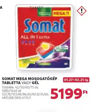 Rossmann Somat Mega Mosogatgép Tabletta vagy Gél ajánlat