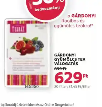 Rossmann Gárdonyi Gyümölcs Tea Válogatás ajánlat