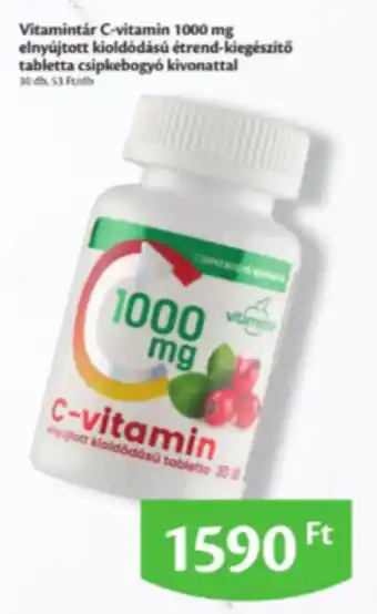 EcoFamily Vitamintár c-vitamin 1000 mg elnyújtott kioldódású étrend-kiegészítő tabletta csipkebogyó kivonattal ajánlat