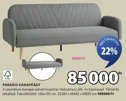 JYSK Paradis kanapéágy ajánlat