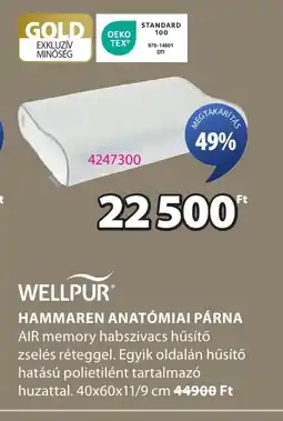 JYSK Wellpur hammaren anatómiai párna ajánlat