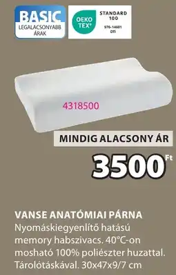 JYSK Vanse anatómiai párna ajánlat