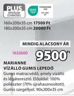 JYSK Marianne vízálló gumis lepedő ajánlat