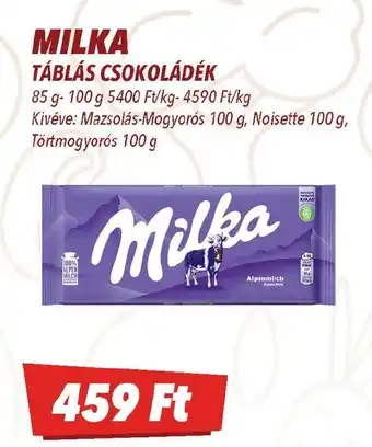 CBA Milka táblás csokoládék ajánlat