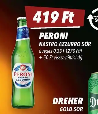 CBA Peroni Nastro Azzurro sör ajánlat