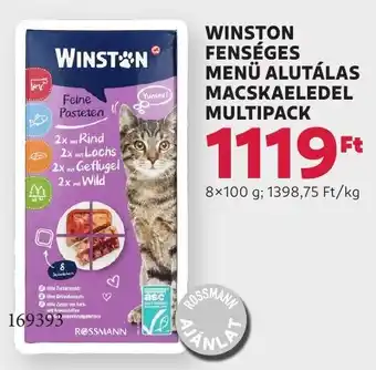 Rossmann Winston fenséges menü alutálas macskaeledel multipack ajánlat