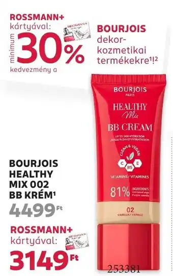 Rossmann Bourjois healthy mix 002 BB krém ajánlat