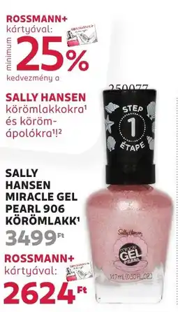 Rossmann Sally Hansen Miracle gel pearl 906 körömlakk ajánlat