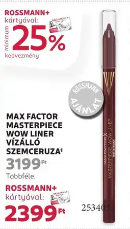 Rossmann Max Factor Masterpiece wow liner vízálló szemceruza ajánlat