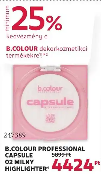 Rossmann B.Colour professional capsule 02 milky highlighter ajánlat