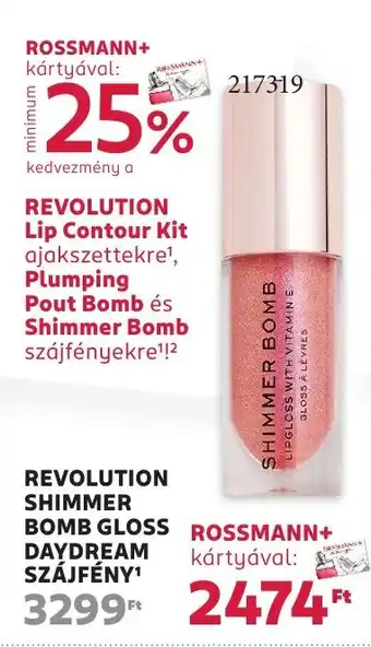 Rossmann Revolution Shimmer Bomb Gloss daydream szájfény ajánlat