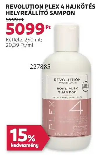 Rossmann Revolution Plex 4 hajkötés helyreállító sampon ajánlat