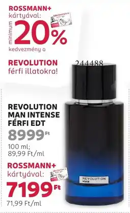 Rossmann Revolution Man Intense Férfi EDT ajánlat