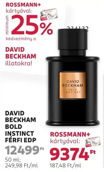 Rossmann David Beckham Bold Instinct férfi edp ajánlat