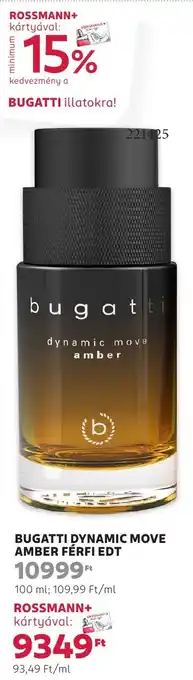 Rossmann Bugatti Dynamic Move Amber férfi EDT ajánlat