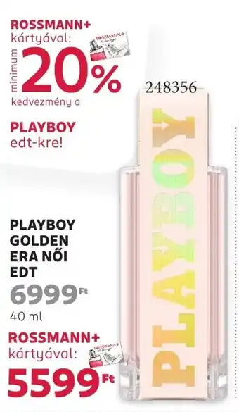 Rossmann Playboy Golden Era női EDT ajánlat