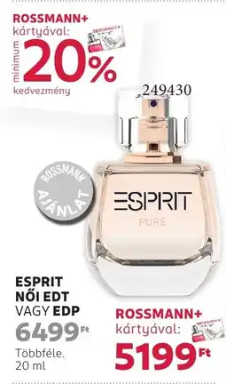 Rossmann Esprit női EDT / EDP ajánlat