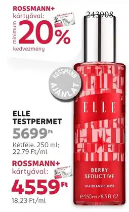 Rossmann Elle Testpermet ajánlat