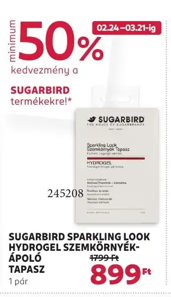 Rossmann Sugarbird Sparkling look hydrogel szemkörnyékápoló tapasz ajánlat