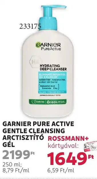 Rossmann Garnier Pure Active Gentle Cleansing ajánlat