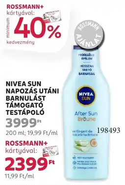 Rossmann Nivea Sun Napozás utáni barnulást támogató testápoló ajánlat