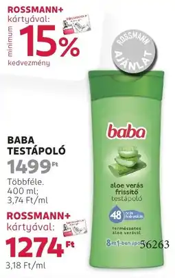 Rossmann Baba testápoló ajánlat