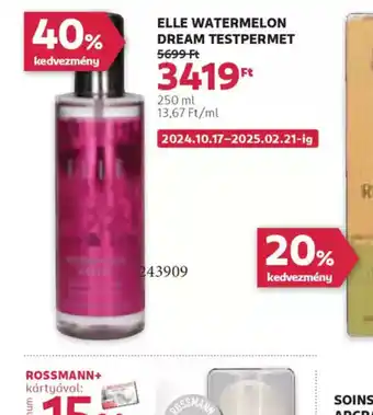 Rossmann Elle Watermelon Dream Testpermet ajánlat