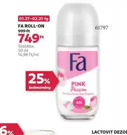 Rossmann Fa Roll-on 090-R Pink Passion ajánlat