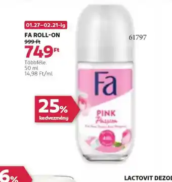 Rossmann Fa Roll-on 090-R Pink Passion ajánlat