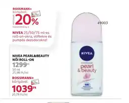 Rossmann NIVEA Pearl&Beauty Női Roll-On ajánlat