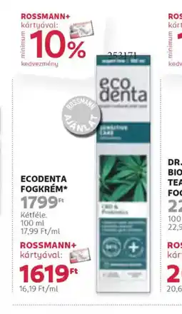 Rossmann Ecodental Fogkrém ajánlat