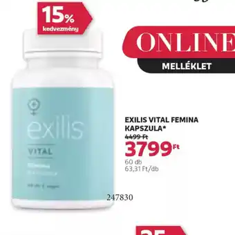 Rossmann Exilis Vital Femina Kapszula ajánlat